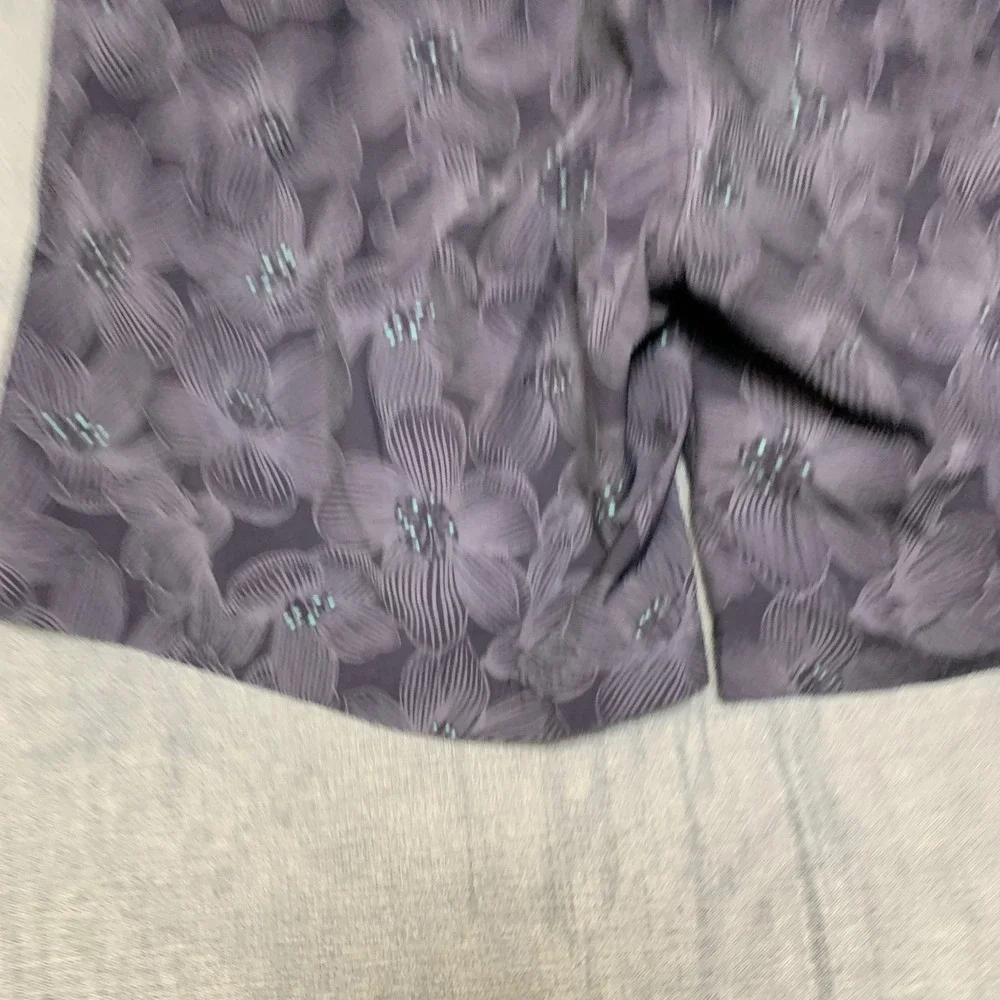 Hurley Board Shorts Men XL Gray Floral Comfort Stretch Drawstring Waist Swimwear